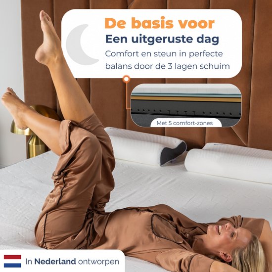 Matelas Best Life 120x200 - Mousse à mémoire de forme et mousse froide - 18 cm - 3 couches