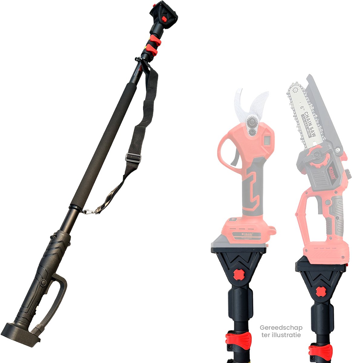 Kibani Telescoopsteel 3 meter - voor Kibani Takkenschaar - voor Kibani Takkenzaag - Snoeigereedschap op hoogte
