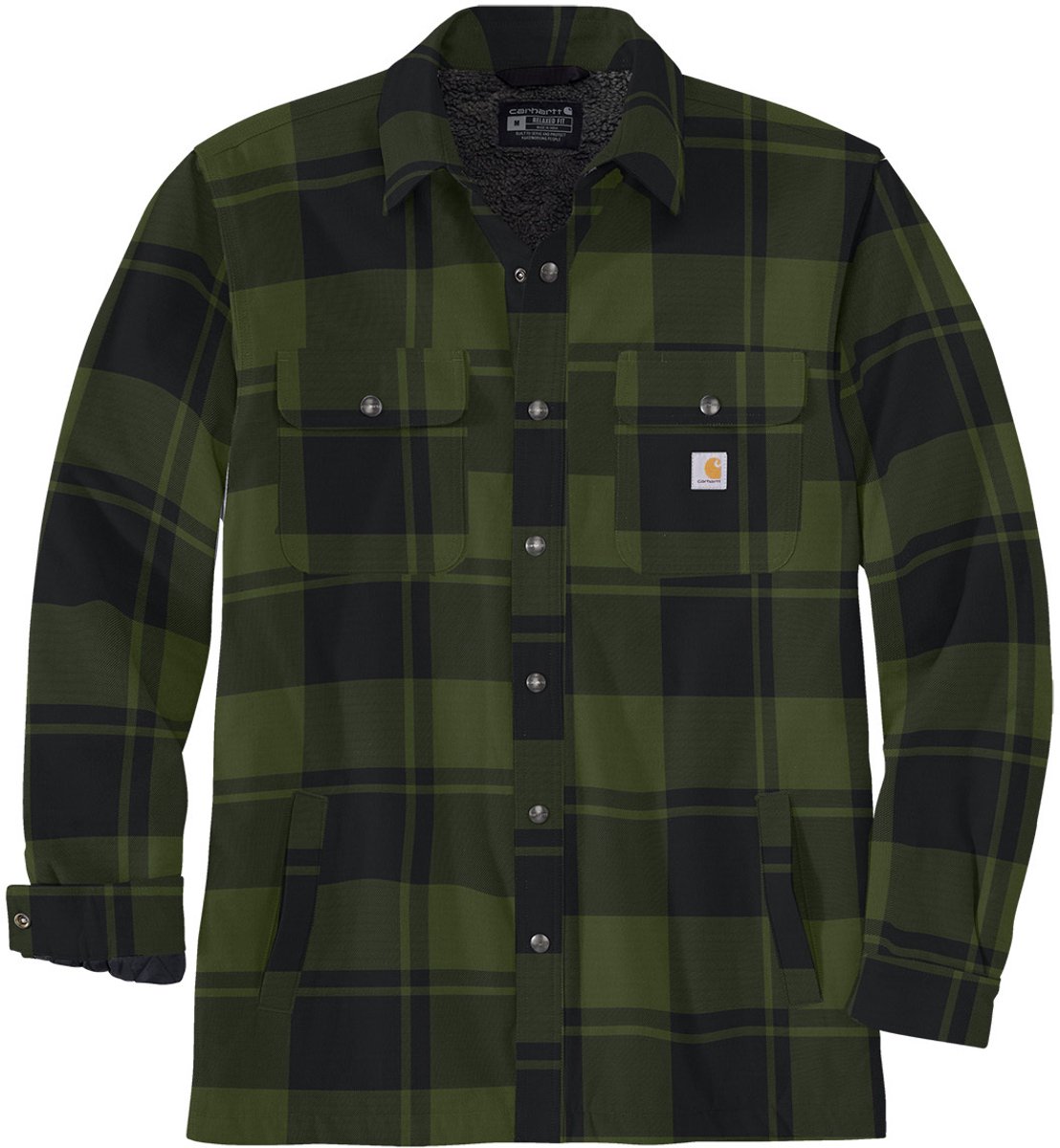 Carhartt Jacke Flannel Sherpa-Lined Shirt Jac Chive-L
