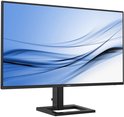 Philips 27 inch QHD IPS monitor met USB-C en speakers. Zwart met slank design en standaard.