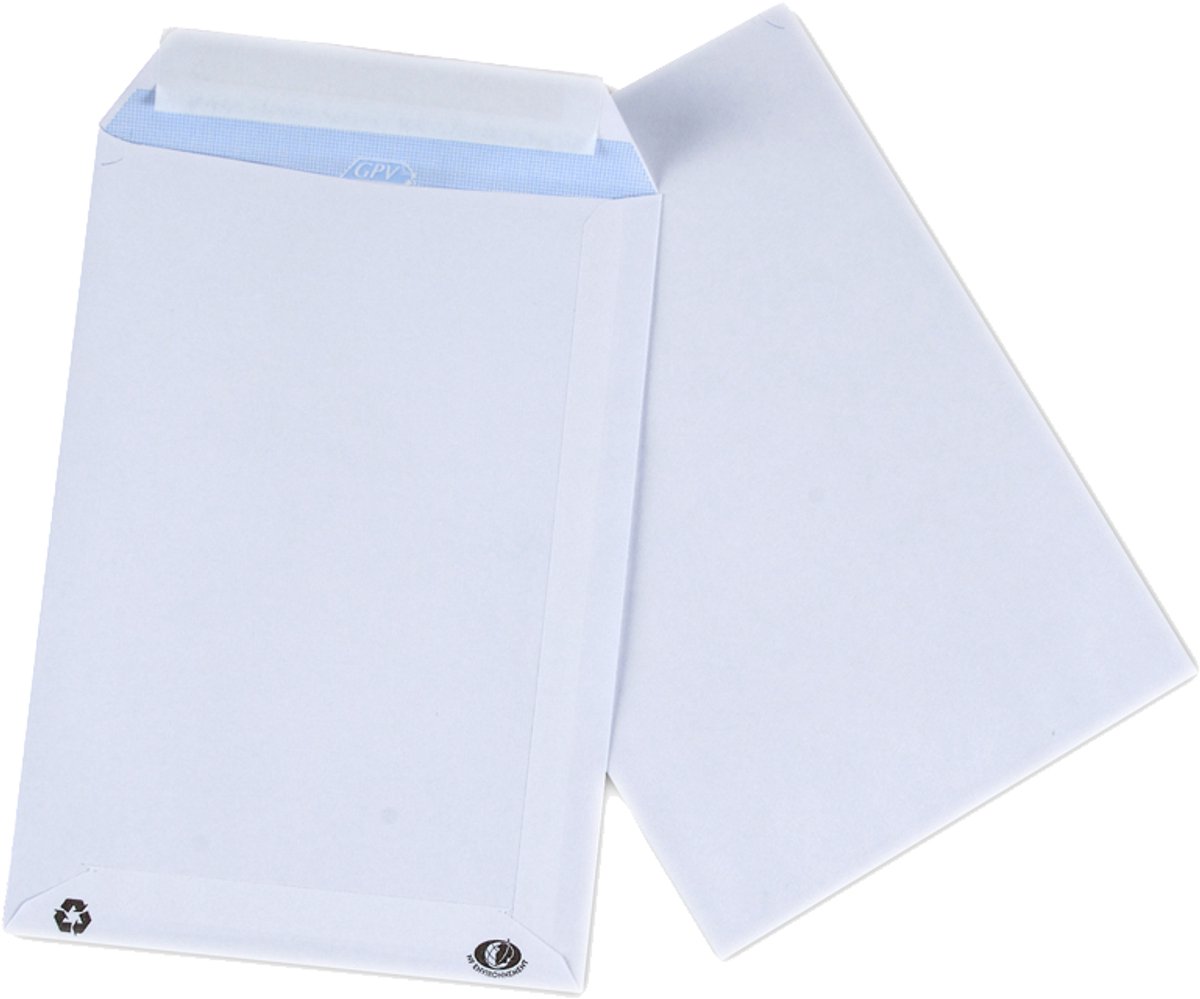 GPV verzendenveloppen C5, 162 x 229 mm, wit, zonder venster