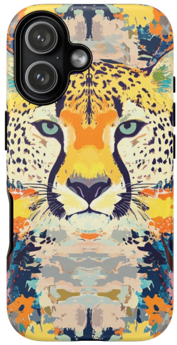 Kleurrijk Abstract Luipaardgezicht – Telefoonhoesje Geschikt voor iPhone 17