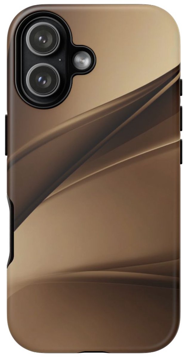 Abstracte Bruine Gradientgolven – Telefoonhoesje Geschikt voor iPhone 17