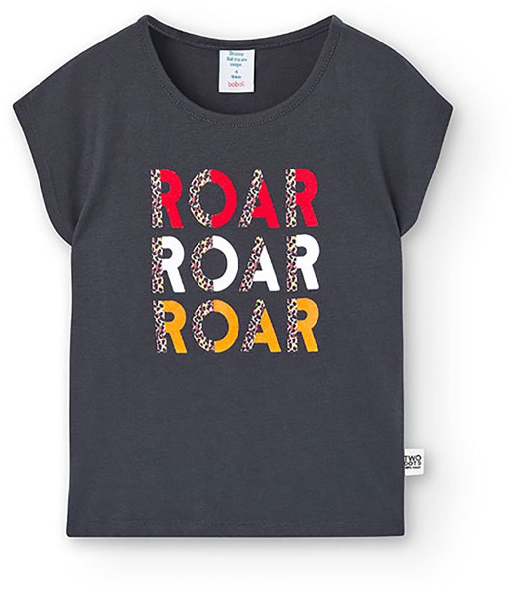 Boboli 448062 T-shirt Met Korte Mouwen Grijs 5 Years Meisje