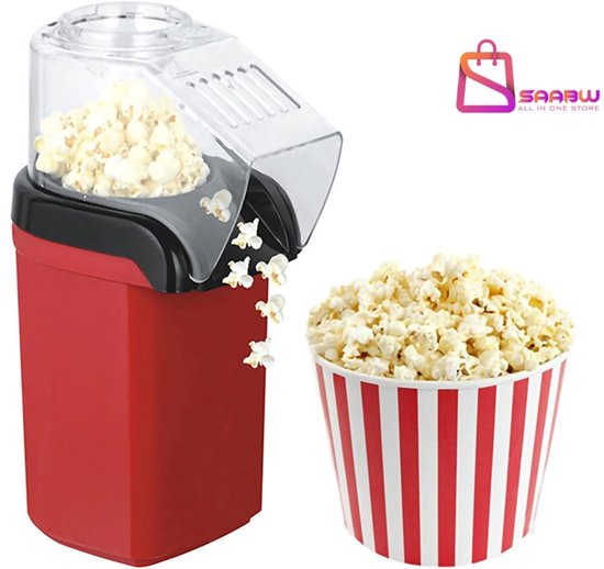 Popcornmachine 1200W - Vetvrije & Olievrije Hetelucht Popcornmaker –popcorn machine - popcornmakers - Klaar in 3 Minuten - 63492 — afbeelding 5