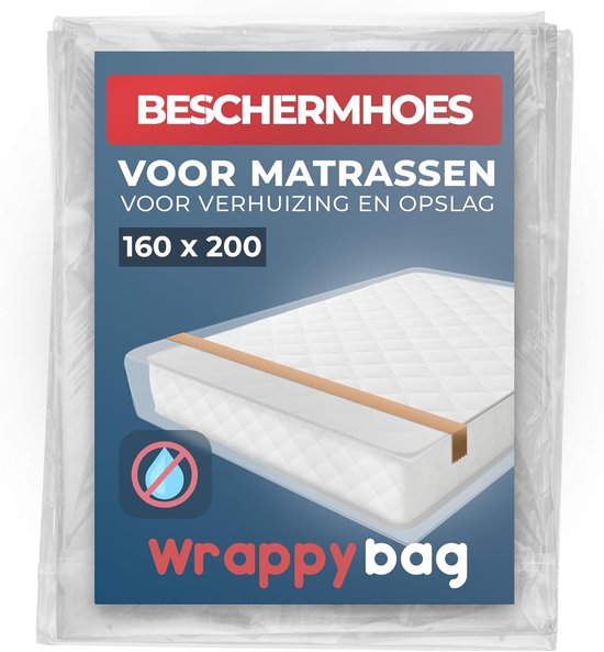 Packshield Dikke Waterdichte Matrashoes van Plastic – Verhuizen, Transport en Opslag (160 x 200 cm