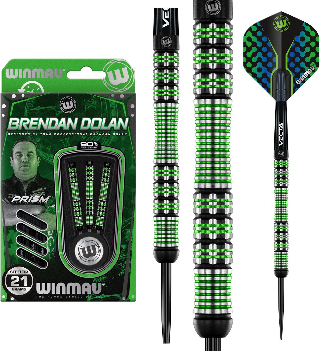Winmau Brendan Dolan 90% - Dartpijlen