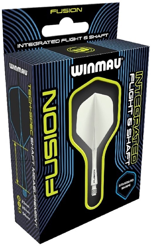 Winmau Fusion Solid White NO2 - Dart Flights van Merkloos — afbeelding 3