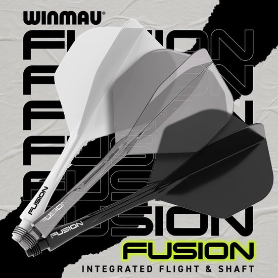 Winmau Fusion Solid Black - Dart Flights van Winmau — afbeelding 3