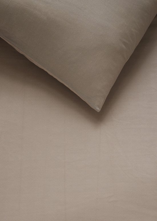 Rivièra Maison Connor dekbedovertrek - Tweepersoons - 200 x 200/220 cm - Zand van Riviera Maison — afbeelding 4