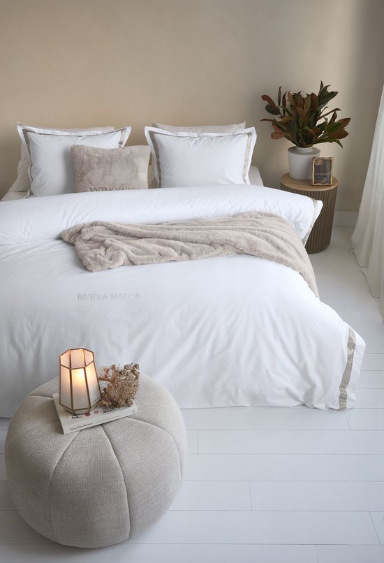 Rivièra Maison Whisper dekbedovertrek - Lits-Jumeaux XL - 260 x 200/220 cm - Wit van Riviera Maison — afbeelding 3