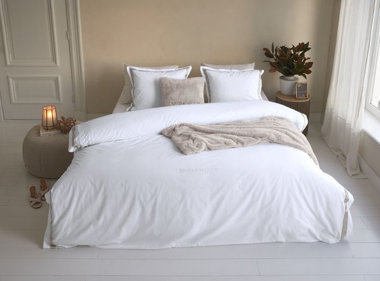 Rivièra Maison Whisper dekbedovertrek - Lits-Jumeaux XL - 260 x 200/220 cm - Wit van Riviera Maison — afbeelding 4