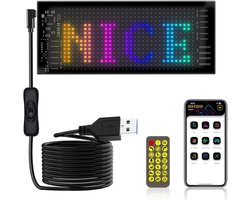 LED Display Board - Flexibel - Programmeerbaar - Bluetooth App Control - RGB Paneel - Scrolling - Persoonlijke Lichtreclame - Auto Lichtbord - Afstandsbediening Naam Bord