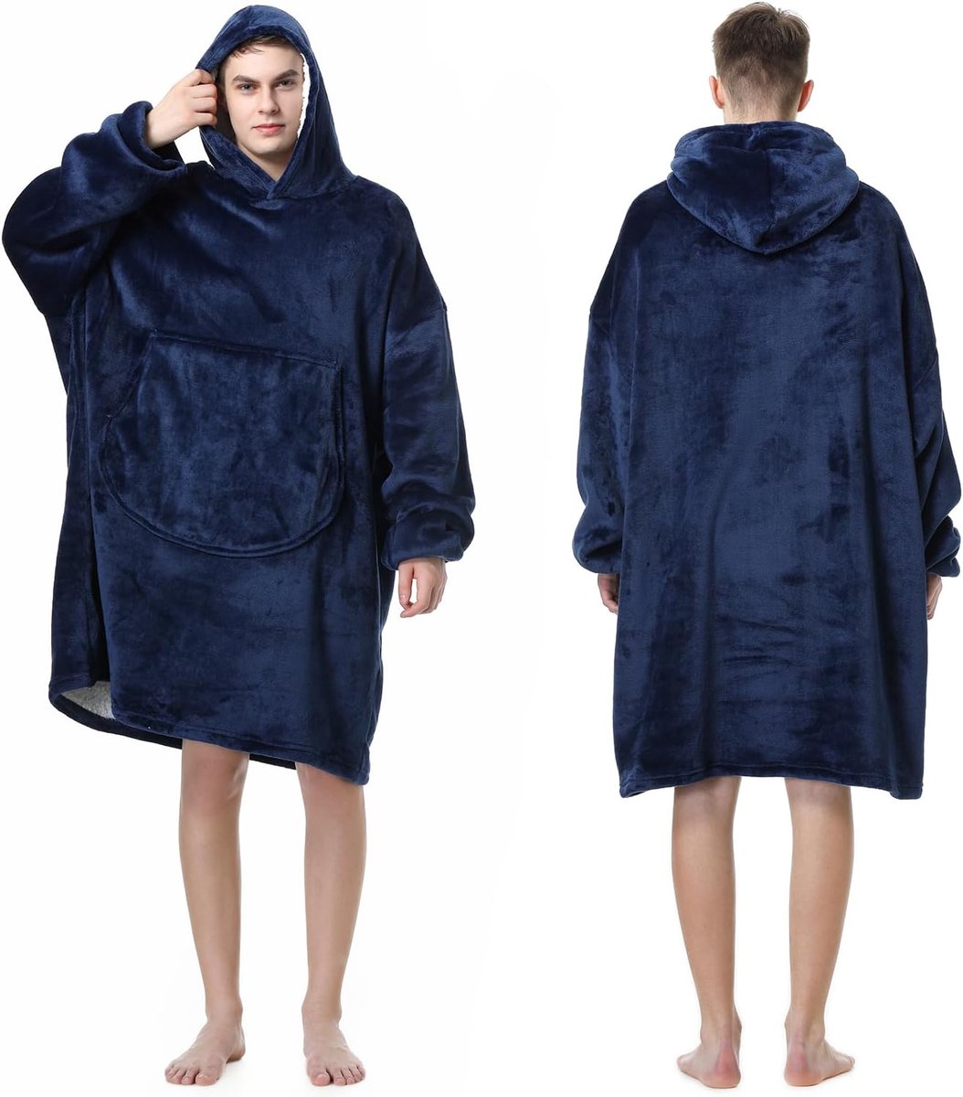 Oversized Hoodydeken met Mouwen en Capuchon - Knuffeldeken voor Dames en Heren