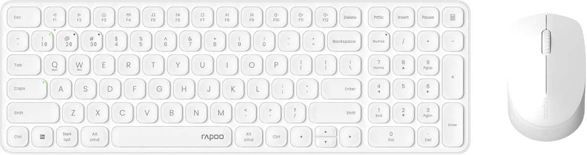 Draadloos toetsenbord en muis set - ultradun, bluetooth, 2,4 GHz