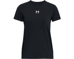 Under Armour Under Armour UA Rival Core SS-BLK Dames Sportshirt - Zwart - Wit