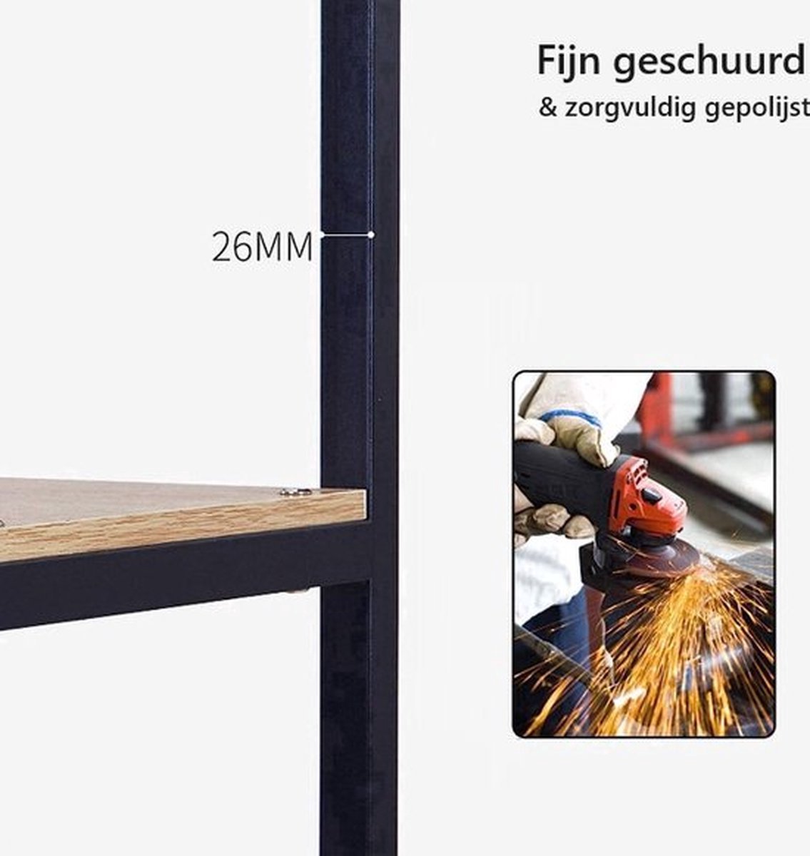 Wasmachine Rek - 3 laags - Kast - Ombouw - Robuust - Vocthbestendig - 69 x 60 x 177 cm - Zwart — afbeelding 2