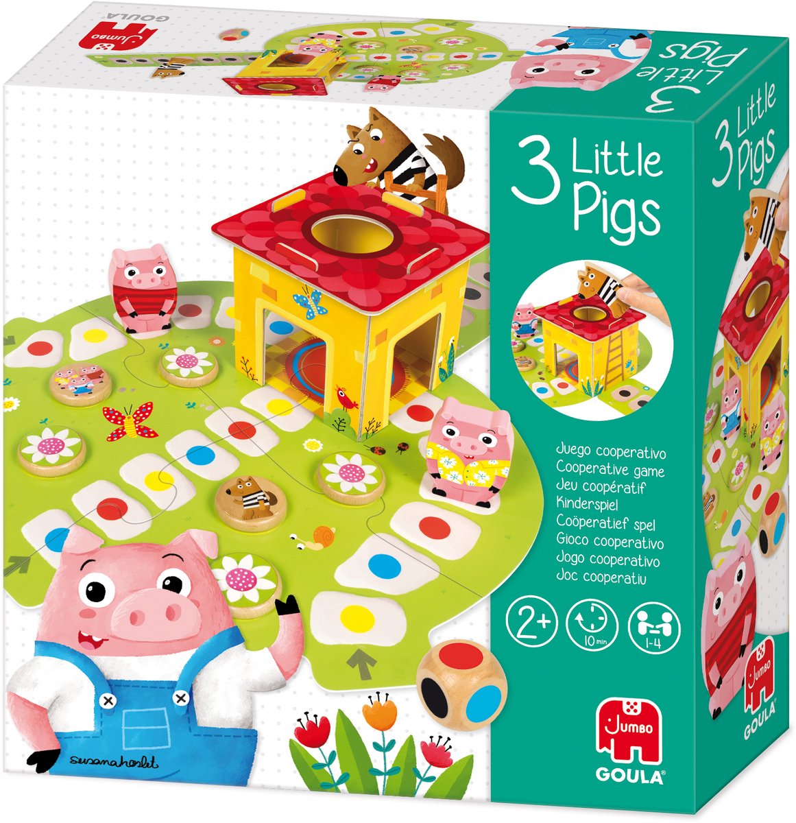 Jumbo - Goula - Drie Kleine Biggetjes - Kinderspel - Bordspel kinderen vanaf 2 jaar - Speelgoed — afbeelding 9