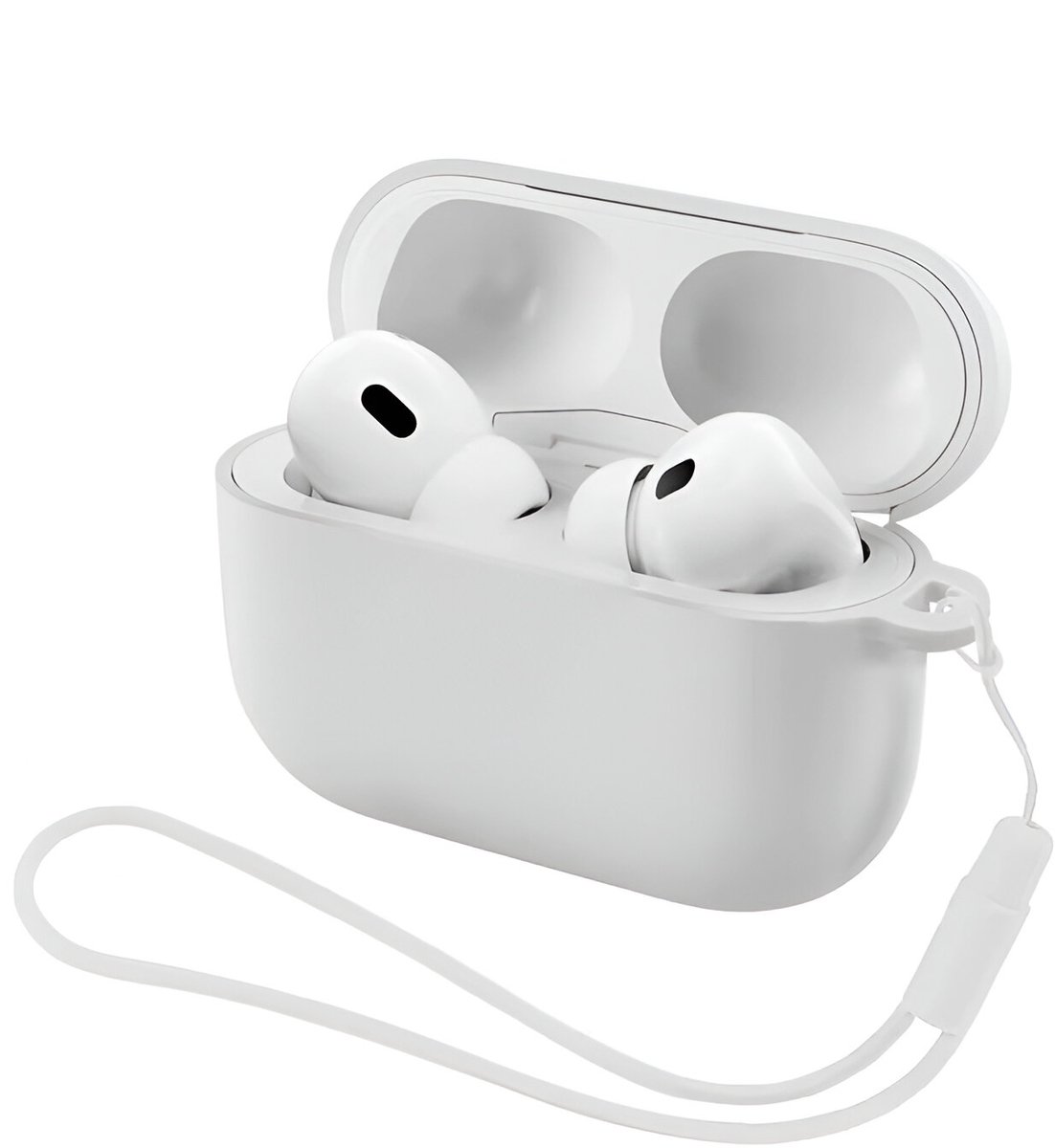 Studio Air® Airpods Hoesje Pro 3 Siliconen Case - Wit - Soepel Airpod Hoesje voor Airpods Pro 3 (2025)