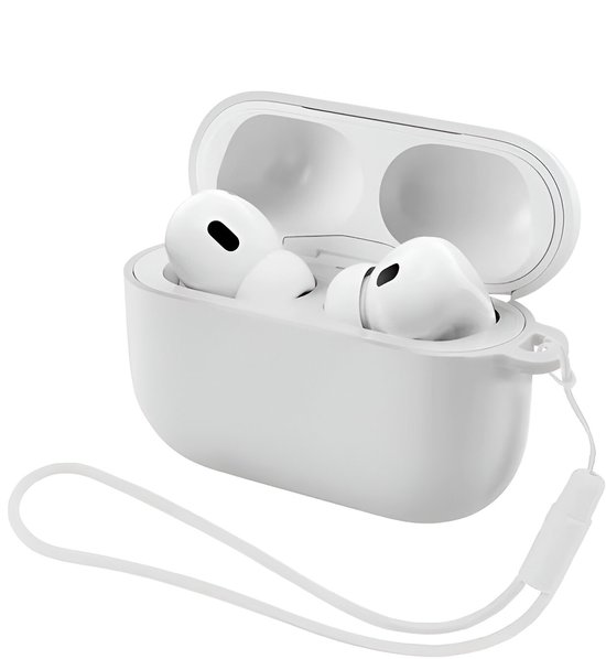 Studio Air® Airpods Hoesje Pro 3 Siliconen Case - Wit - Soepel Airpod Hoesje voor Airpods Pro 3 (2025)