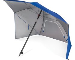 SportBrella Ultra SPF 50+ parasol met schuine schaduw voor optimale zichtlijnen bij sportevenementen (8 voet) - blauw