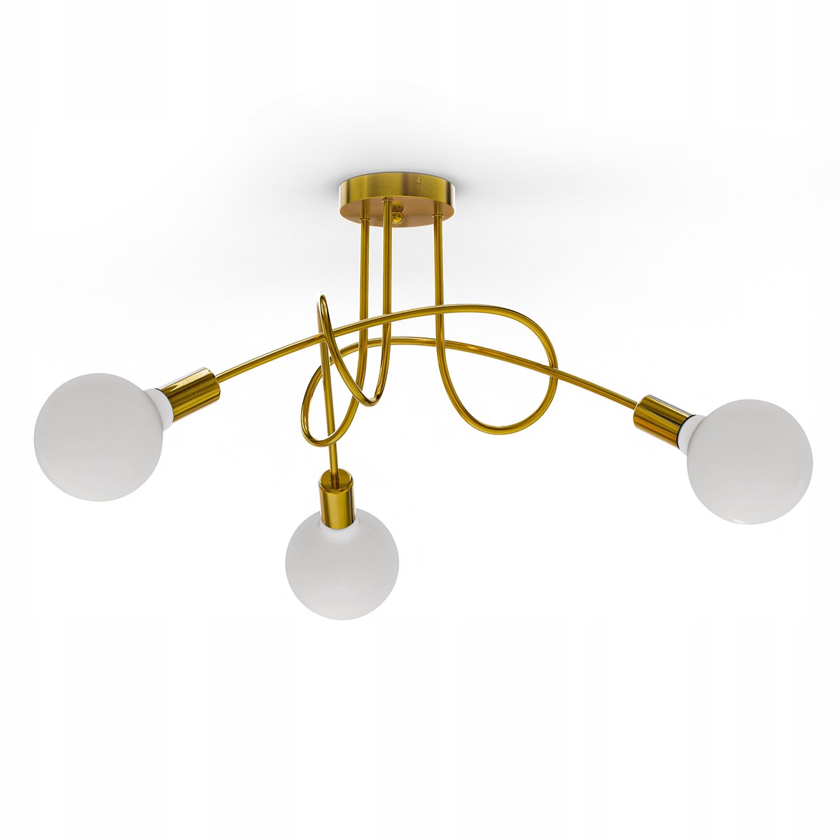Gouden Hanglamp LED 3x E27 - Stijlvolle Plafondlamp voor Woonkamer