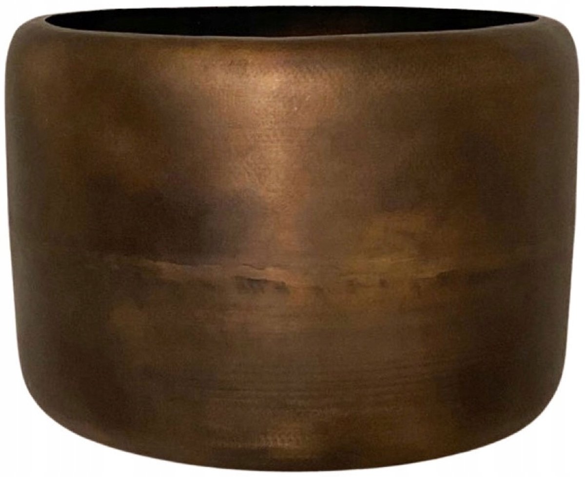 Antieke Bronzen Metalen Plantenbak Rustiek Decoratief 17 x 25 cm