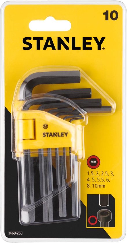 STANLEY Stiftsleutelset 10-Delig 1.5-10mm 0-69-253