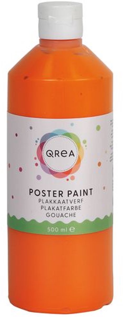 Plakkaatverf qrea oranje 500ml | 6 stuks