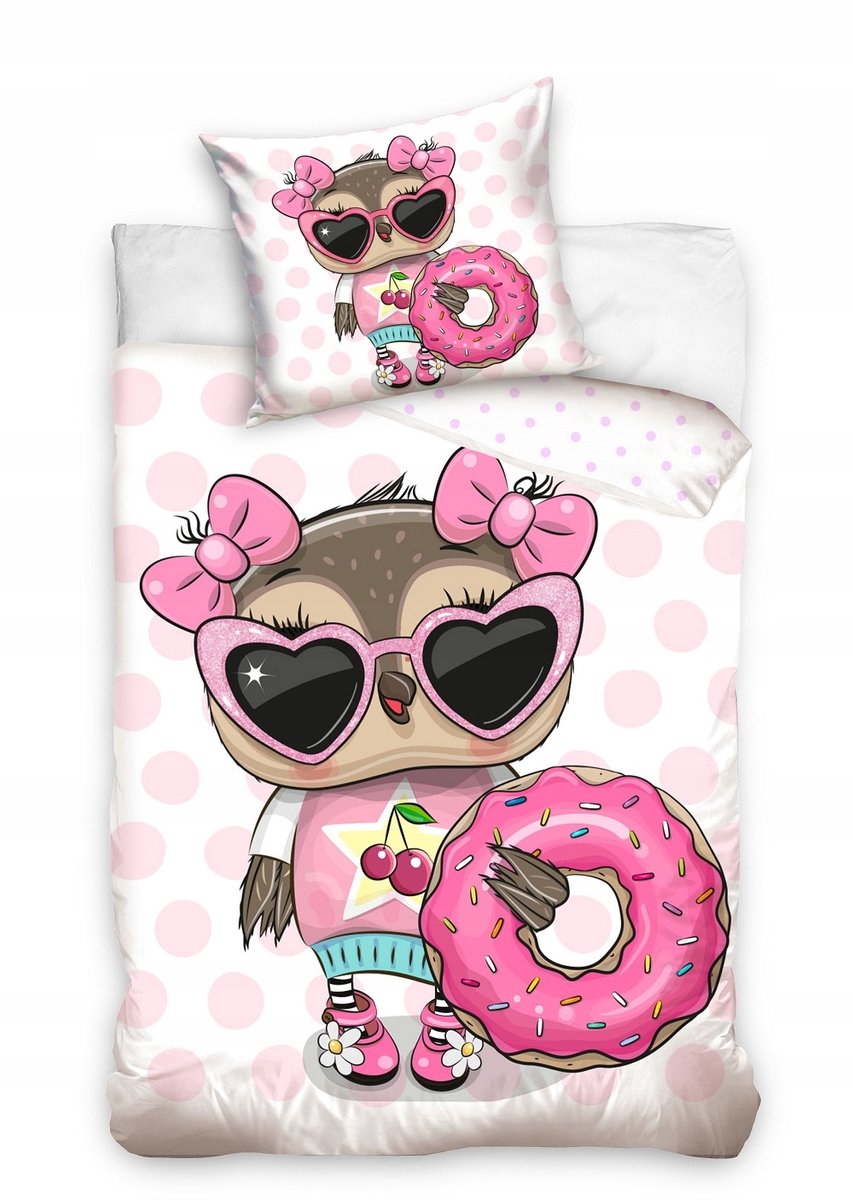 Kinderbeddengoed 160x200 cm met Uil - Katoen