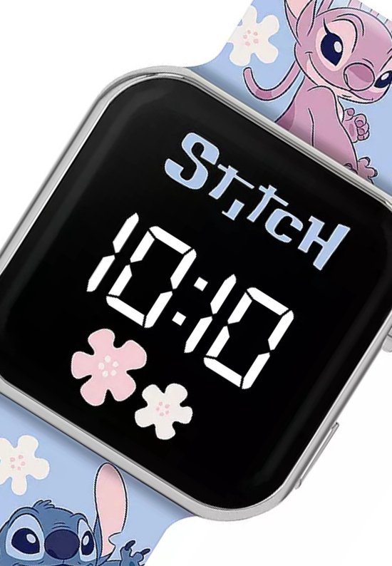 Stitch & Angel LED Horloge met Print