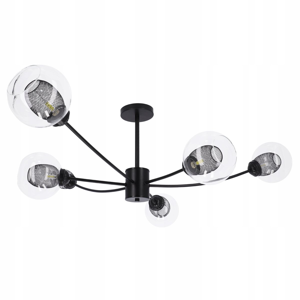 Zwarte Hanglamp Glas 6x G9 LED - Stijlvol en Modern