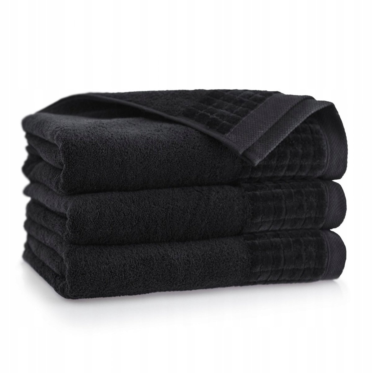 Zwoltex Paulo-3 Handdoek 70x140cm Zwart - Egyptisch Katoen