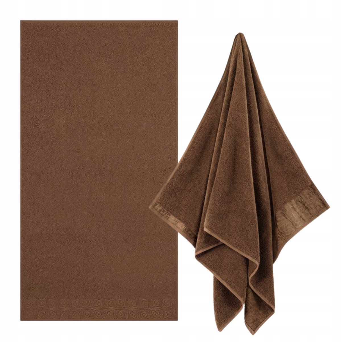 Zwoltex Elipse Badhanddoek Katoen Bruin 70x140cm 420g