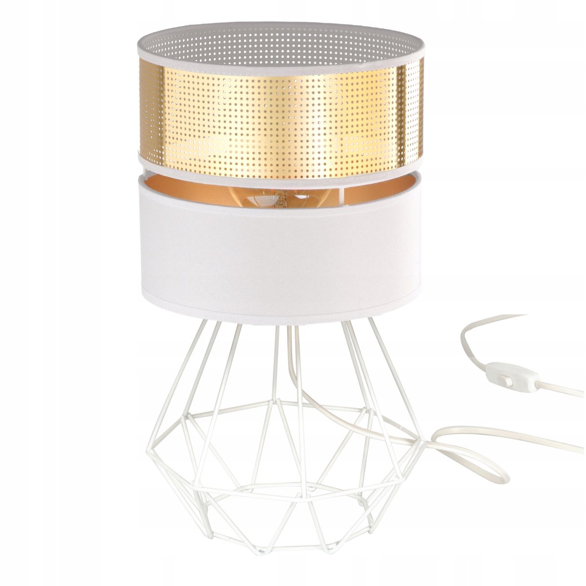 ARIA Diamant Tafellamp Goud Wit - E27 LED - Sfeervolle Patronen