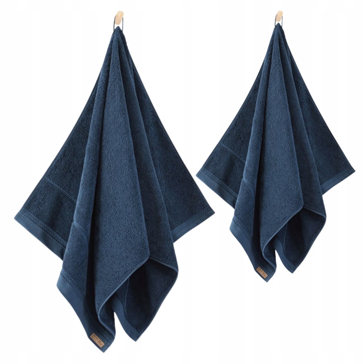 Zwoltex Queen Set Handdoeken Blauw 2 Stuks 70x140 & 50x100 Katoen