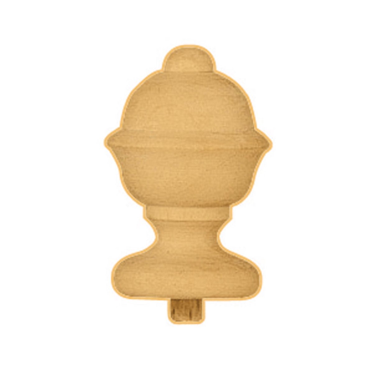 Decoratief deel gedraaid beukenhout