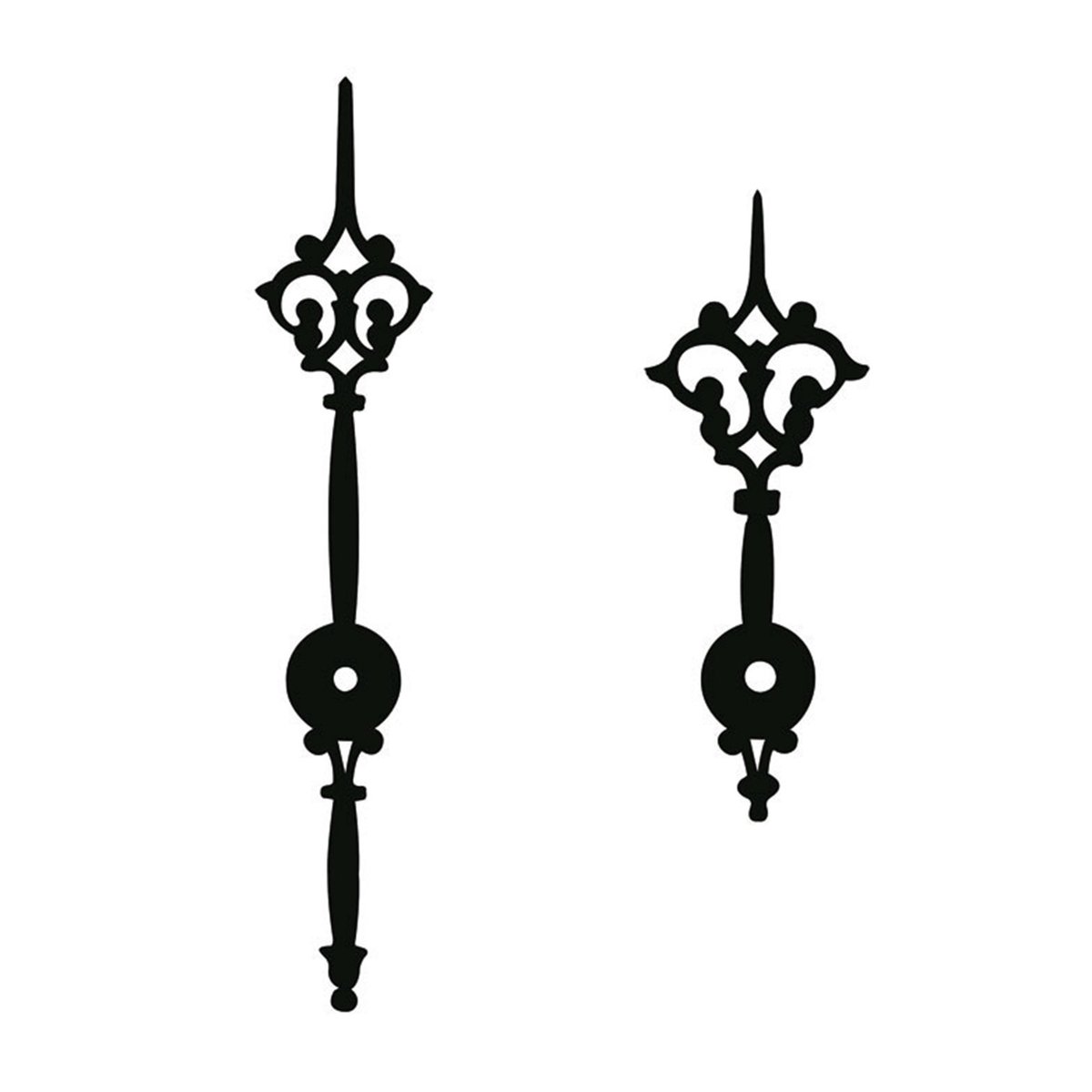 Paar wijzers radioklokken Lance zwarte minutenwijzer-L:72mm