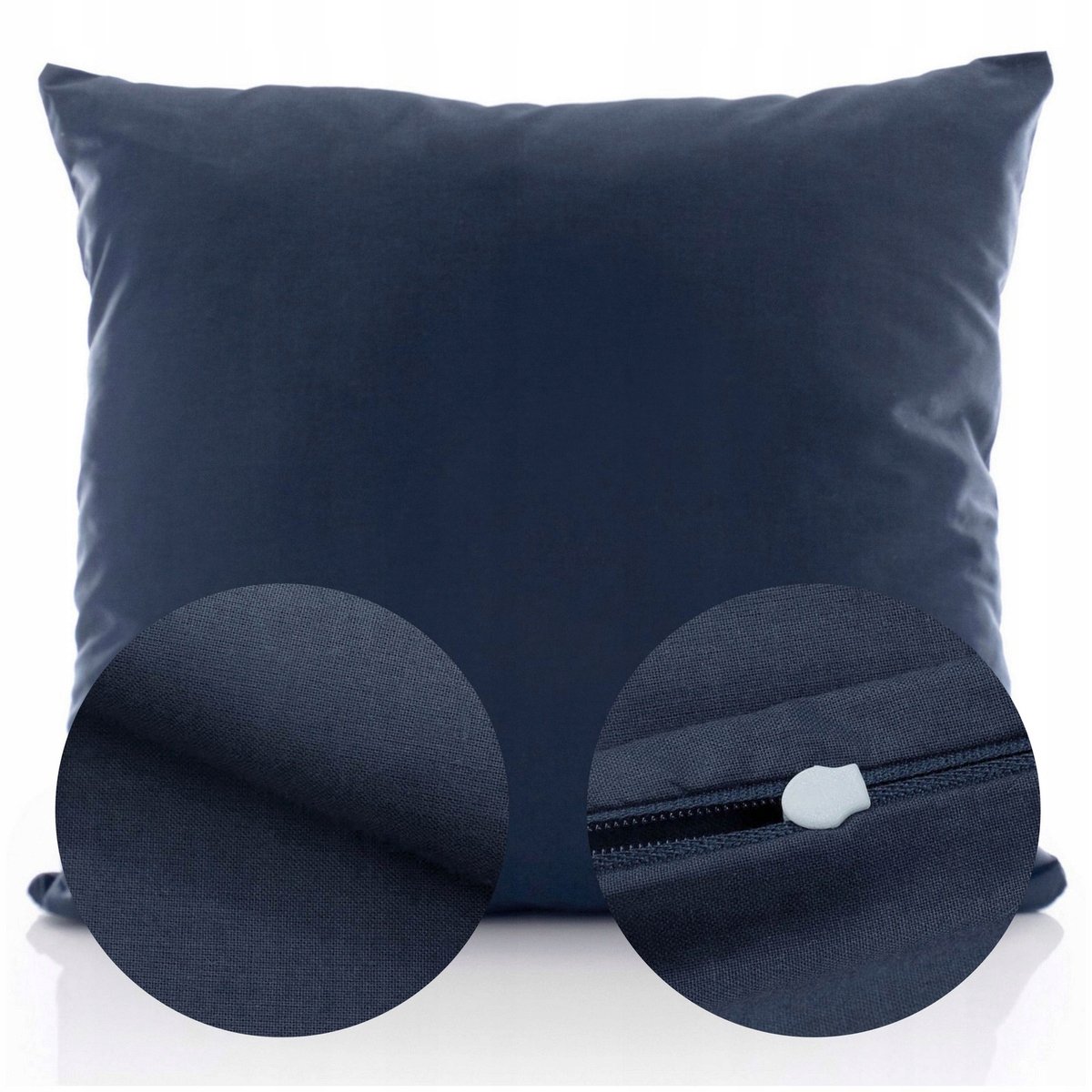 Katoenen Kussensloop 50x60cm Effen Navy Blauw - Ola