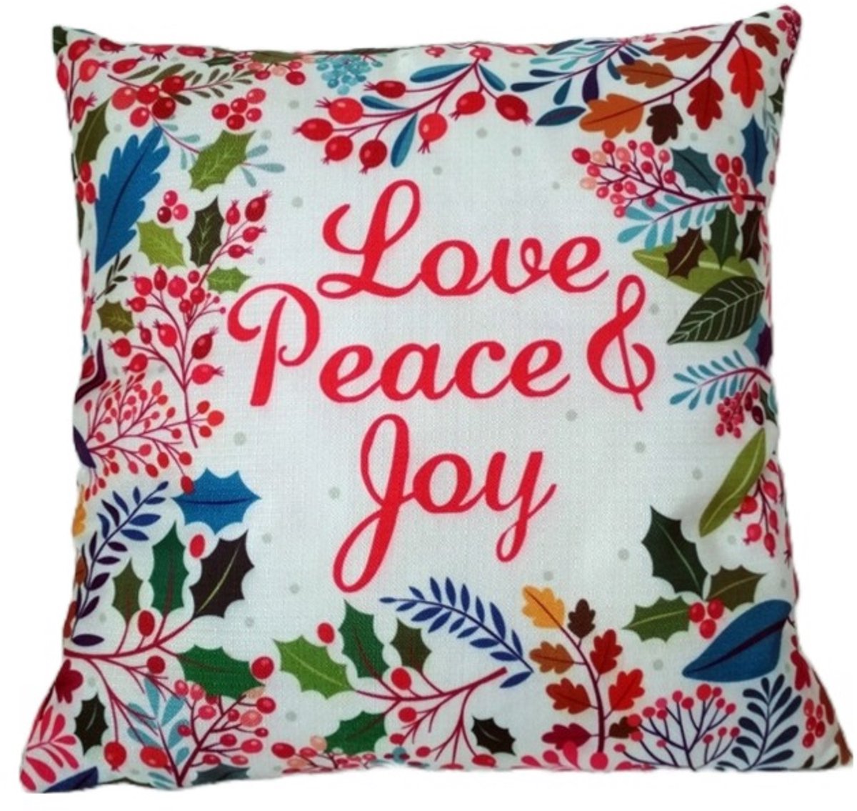 Decoratieve Kussensloop 45x45 cm - Love Peace & Joy Design