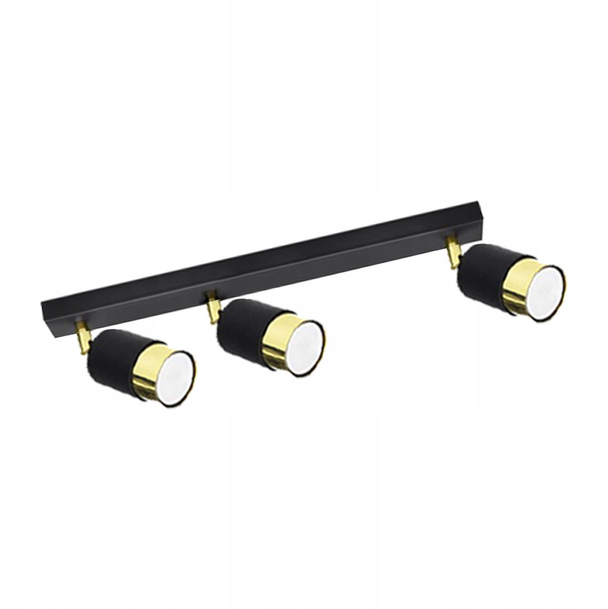 Massimo Plafond Lamp 3x GU10 Zwart/Goud - Modern Design