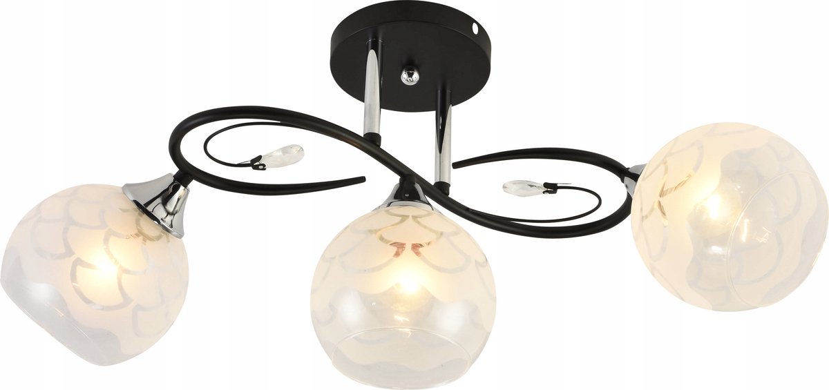 Lincoln Hanglamp Zwart 3xE27 - Stijlvolle Plafondlamp