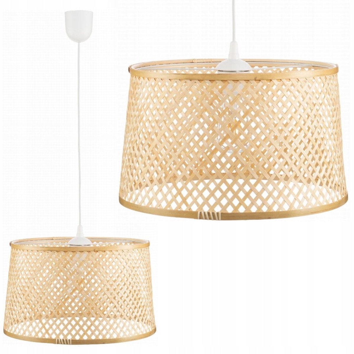 BOHO bamboe hanglamp Cilinder TH2B 40cm - Natuurlijk design