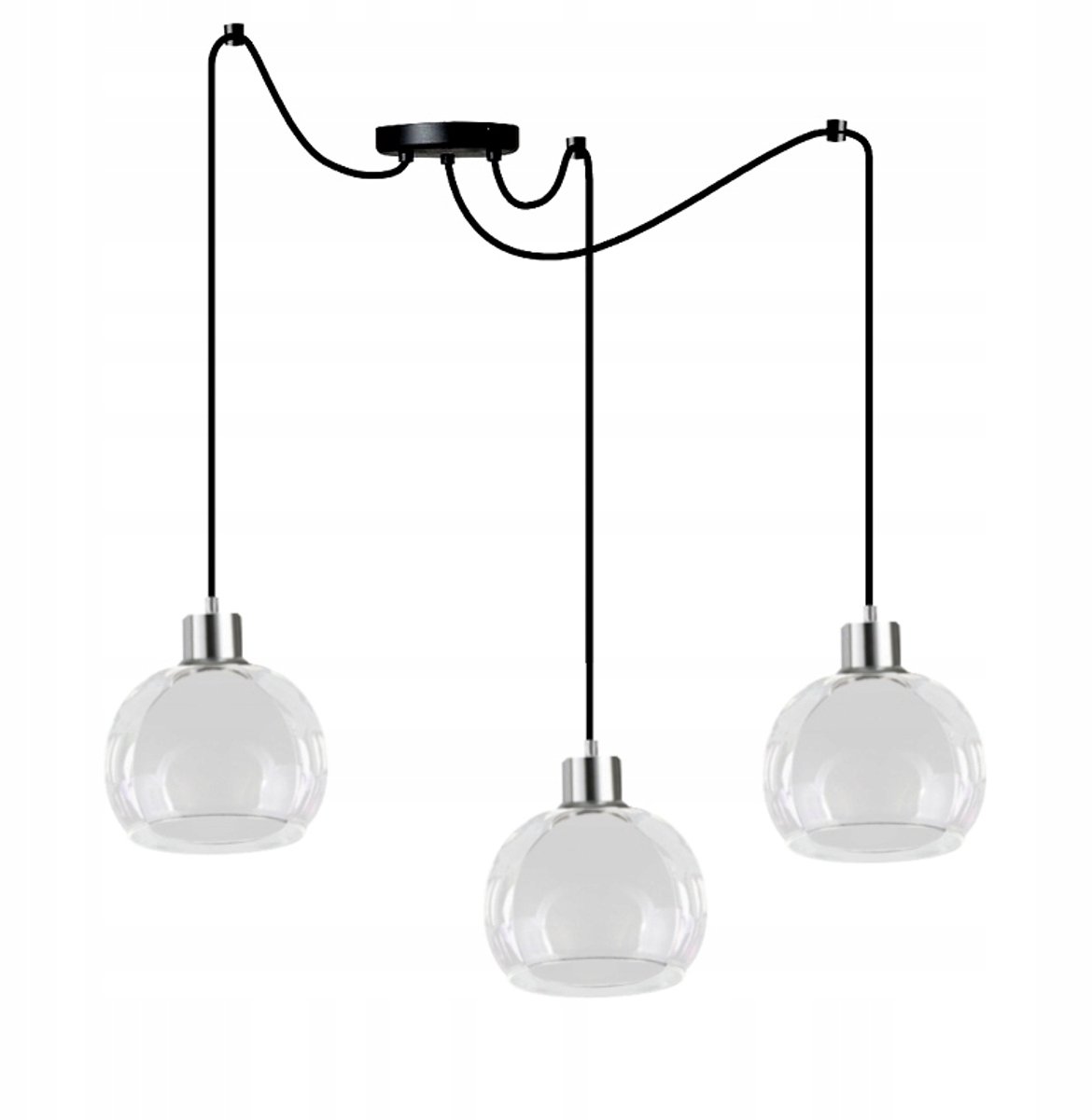 Duo Hanglamp Zwart/Chroom E27 - Stijlvolle Verlichting voor Boven Tafel