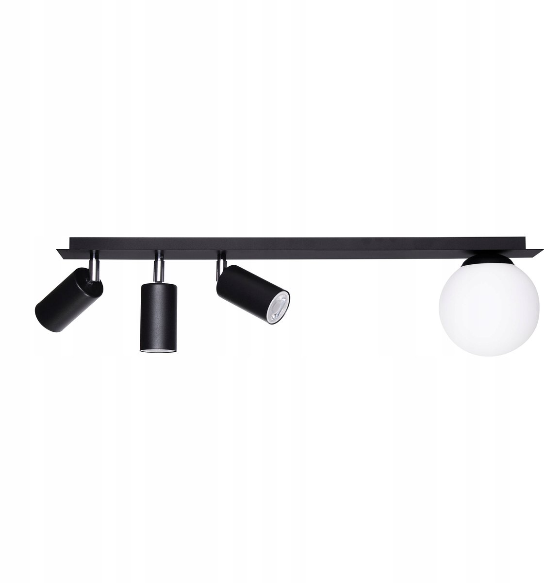 Moderne zwarte plafondlamp met 2 lampjes - 68cm