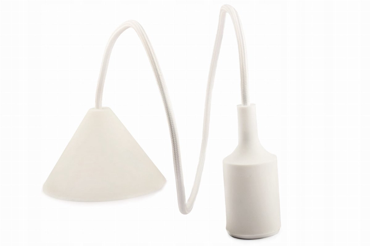 Hanglamp E27 Wit Siliconen Fitting - Stijlvolle Loft Verlichting