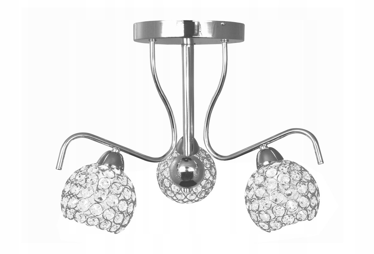 Chromen Plafondlamp Kristal - Stijlvolle Hanglamp
