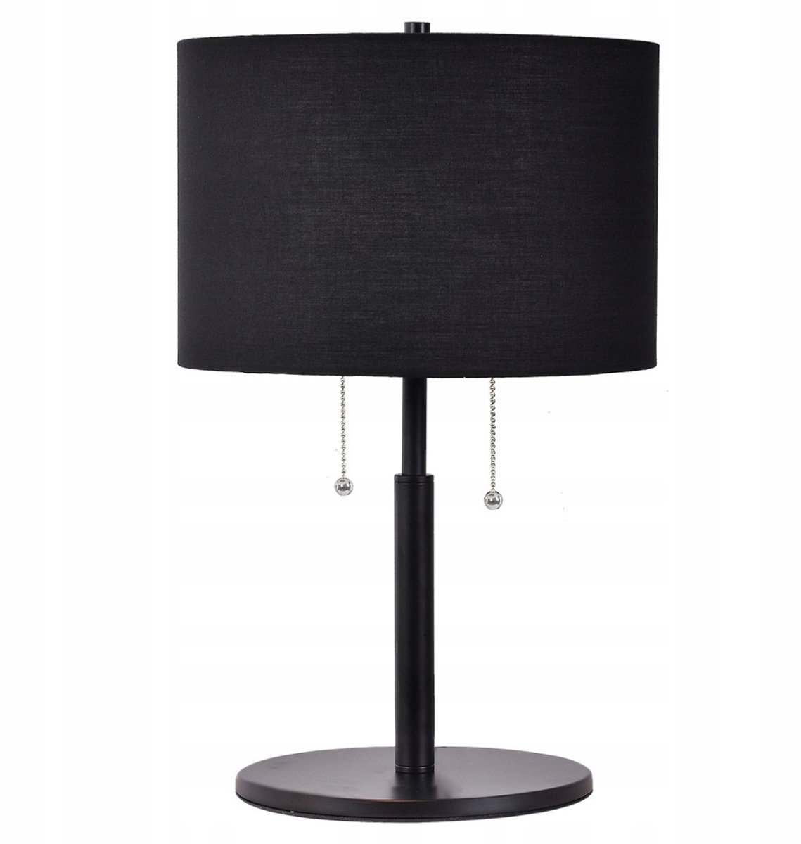 Fogo Tafellamp Zwart Metaal & Stof - 2x E27 Fitting