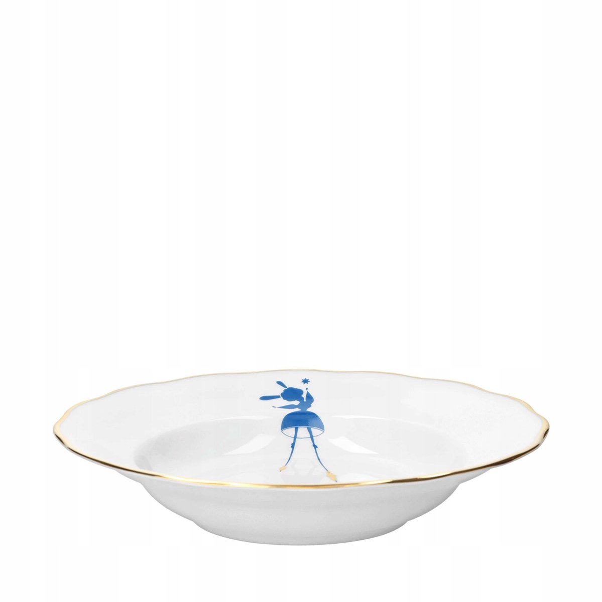 Ćmielów Alaska Circus Blauw Diep Bord 22,5 cm Porselein