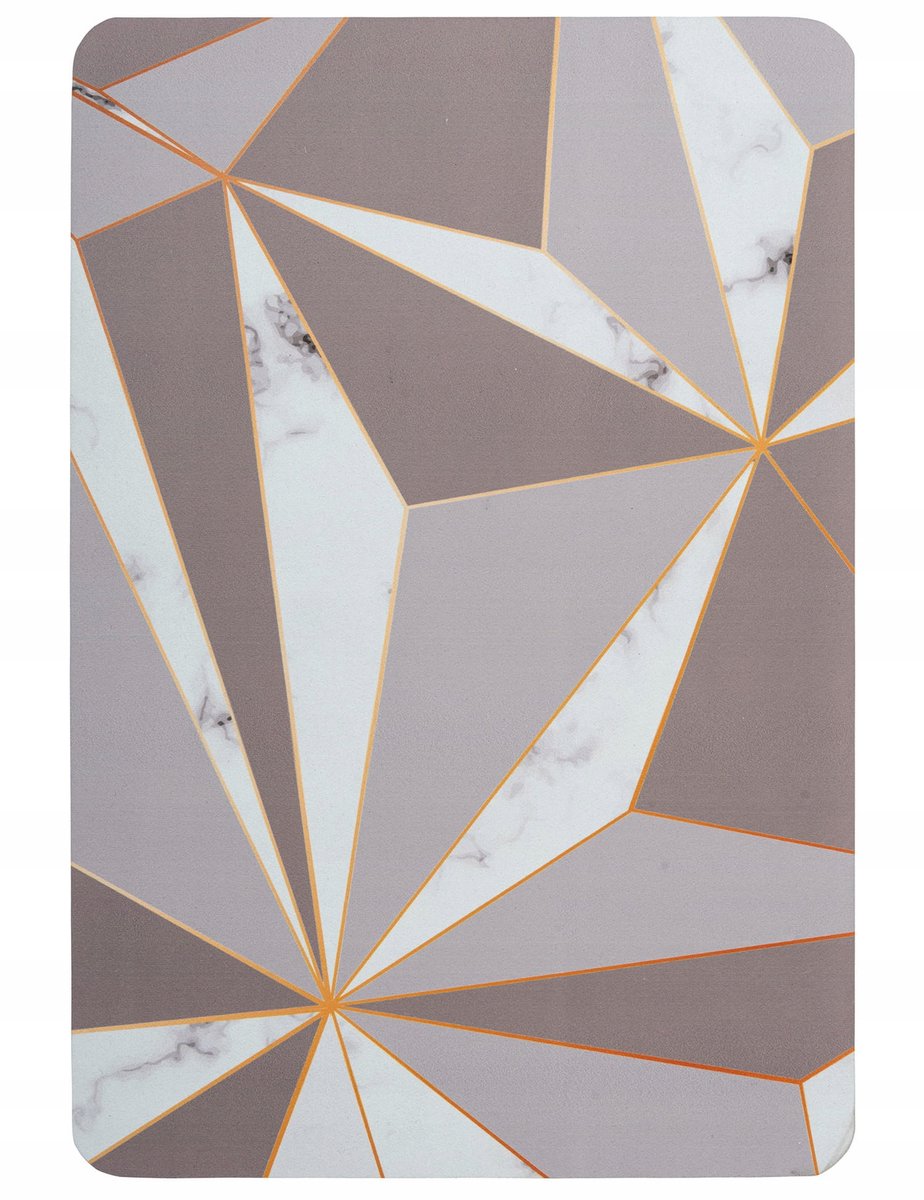 Sneldrogende Badkamermat Geometrisch Grijs 40x60cm